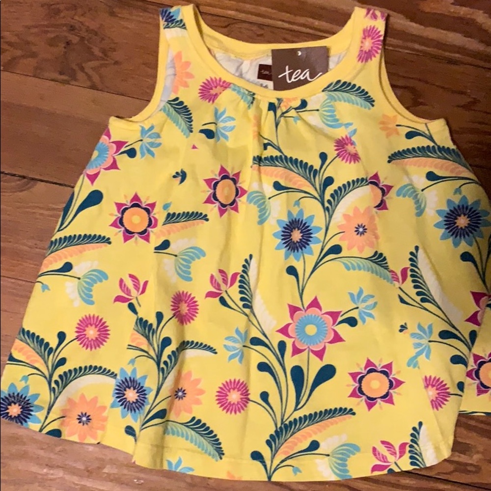NWT Tea Collection yellow floral baby summer dress